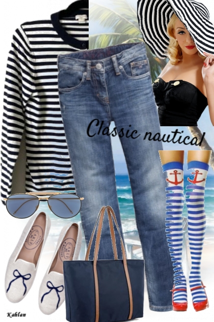 Classic nautical- combinação de moda