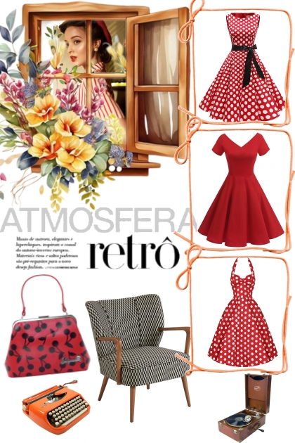 Retro dresses- combinação de moda