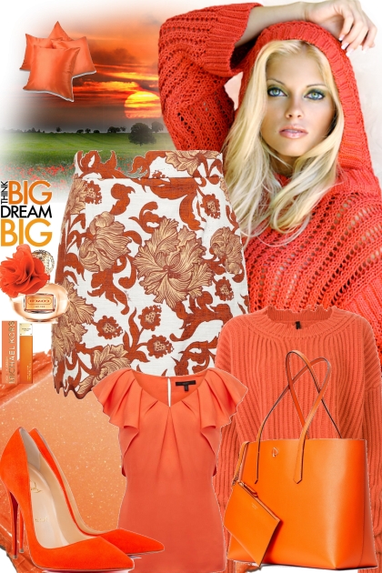 Orange splash- Combinazione di moda