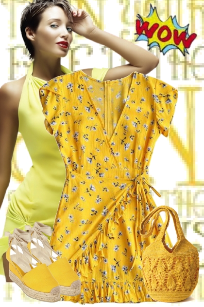 Yellow splash- combinação de moda