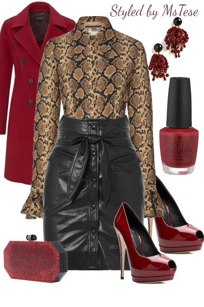 Leather Skirt Cuteness- Combinazione di moda