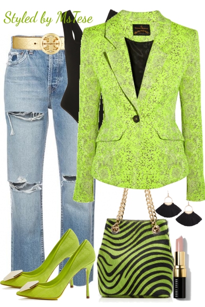 Neon Green & Cute- Fashion set