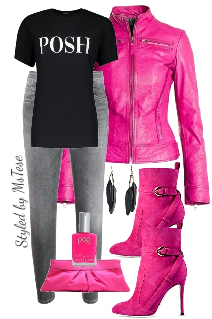 Pink in the Fall- combinação de moda