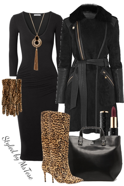 Bodycon Midi & Leopard Chic- Fashion set