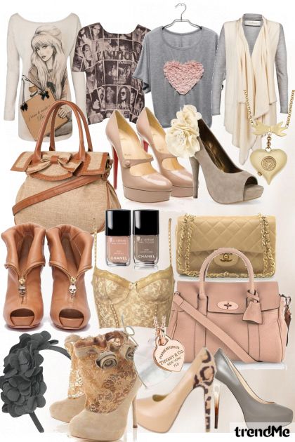 My Obsession For Everything Beige & Grey- Combinaciónde moda