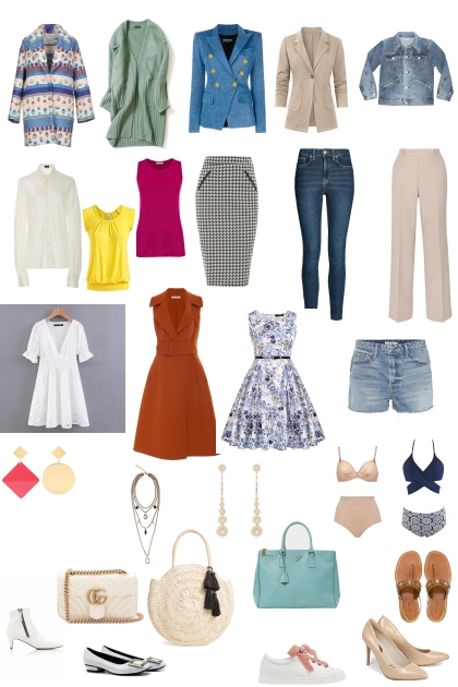 базовый гардероб на летний период- Combinaciónde moda