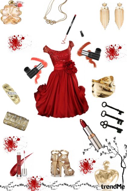 Lady in red- combinação de moda