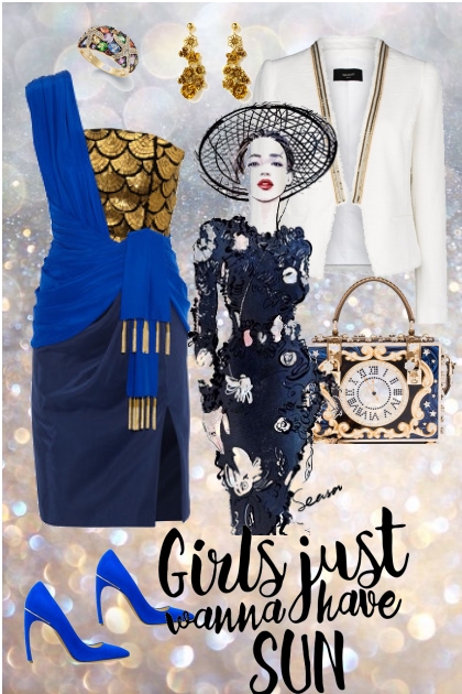 Gold&Blue power- Модное сочетание