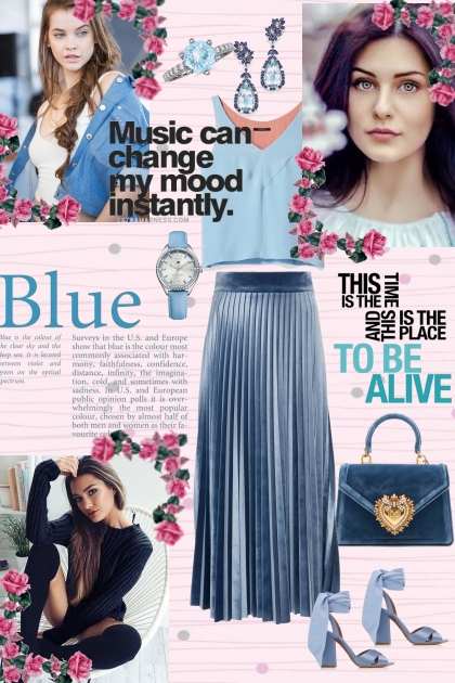 Blue princess- Combinazione di moda