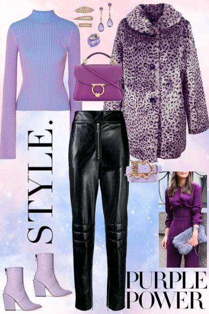 Power of purple- Combinaciónde moda