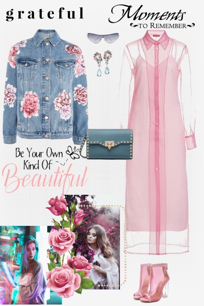 Pink roses- Modna kombinacija