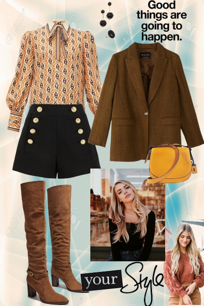 Brown style- Combinazione di moda