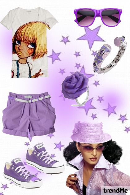 Purple dream- Combinazione di moda