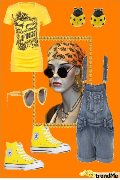 Yellow world- Combinazione di moda