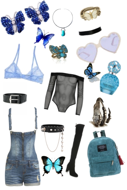 Miami Blue butterfly inspired- Combinazione di moda