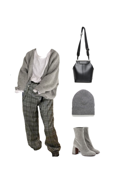 grey toned casual- Fashion set