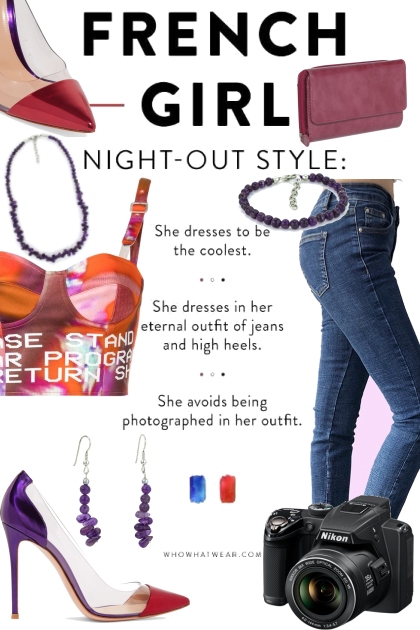 French girl- combinação de moda