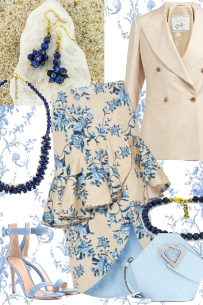 Blue details elegant- Modekombination