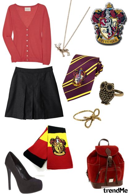 Gryffindor - uniforme- Modna kombinacija