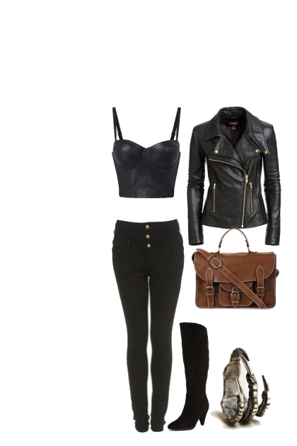 Black Leather- Combinaciónde moda