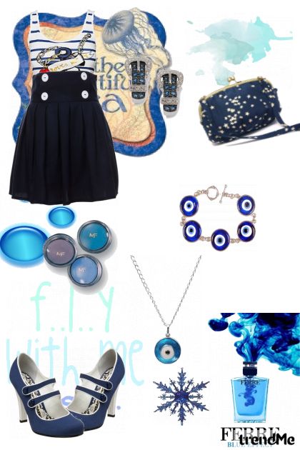  blue- Combinaciónde moda