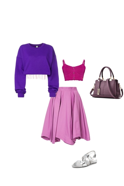 фиолетовый монохром- Combinazione di moda
