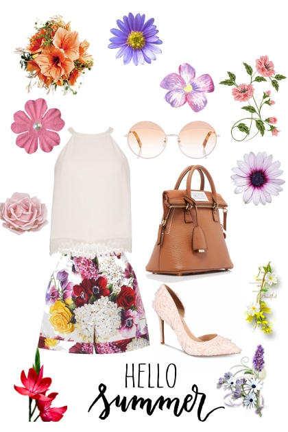 Floral in Summer- combinação de moda