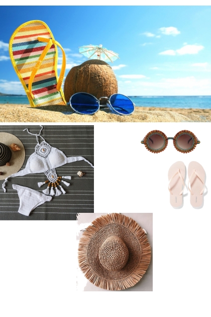 Summer beach look- Combinazione di moda