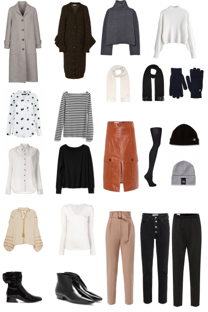 Packing list for France in Winter- Fashion set