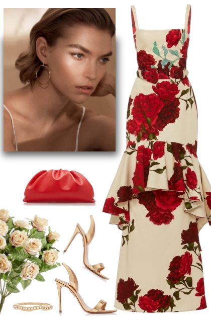 Floral print dress- Combinaciónde moda