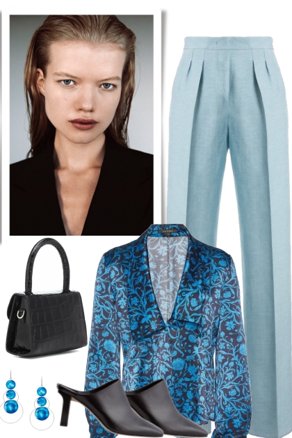 Silk blouse   pants- Fashion set