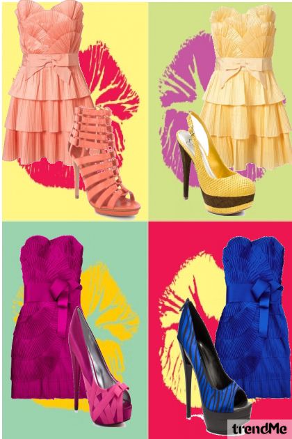 the same dress in different colors- combinação de moda