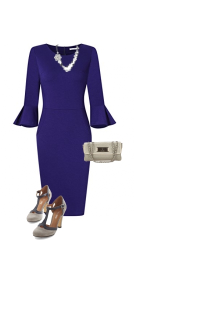 Фиолетовое платье- Модное сочетание