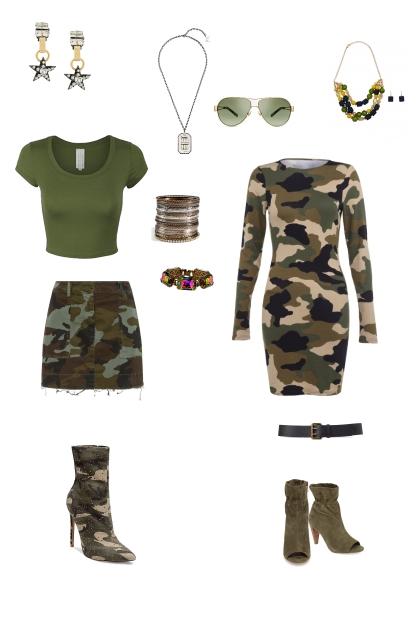 Военный стиль- Combinazione di moda