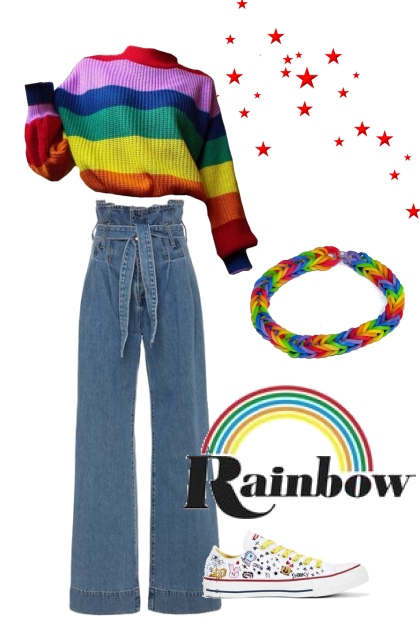 Retro Rainbow- Modekombination