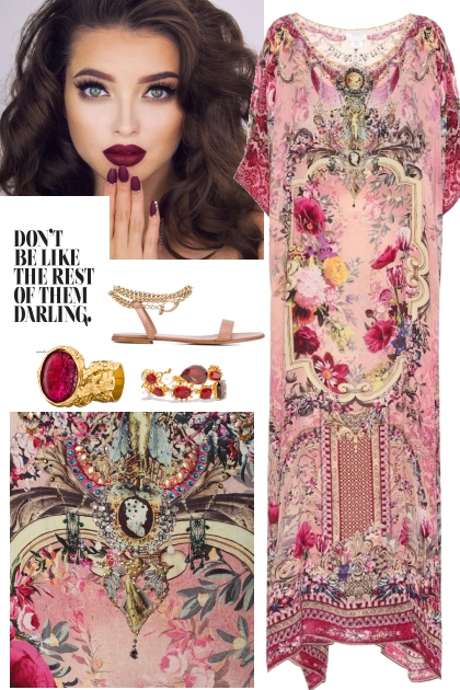 Camilla Printed silk kaftan - Модное сочетание