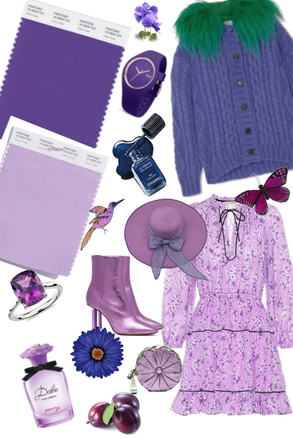Ultra Violet and Crocus Petal- Fashion set