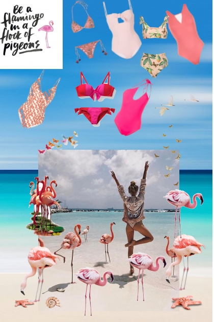 Be a flamingo- Combinazione di moda