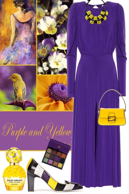 Purple and Yellow- combinação de moda