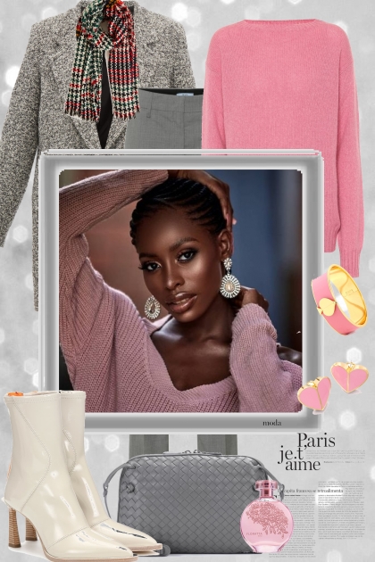 Gray and pink- Combinaciónde moda