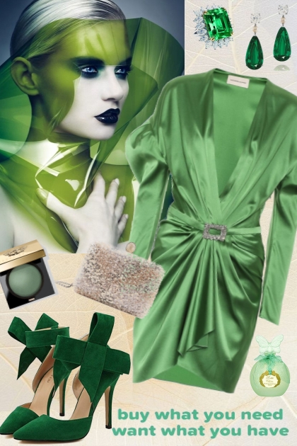 Green 3- combinação de moda