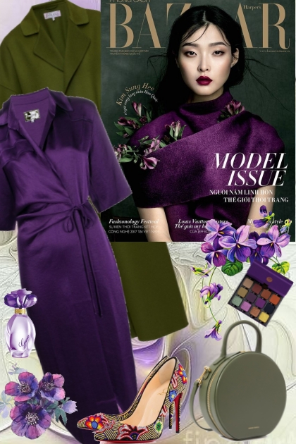 Purple spring- Combinazione di moda