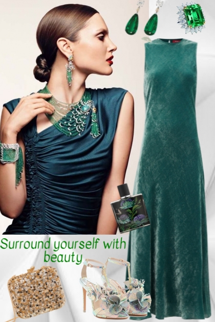 Surround yourself with beauty- combinação de moda