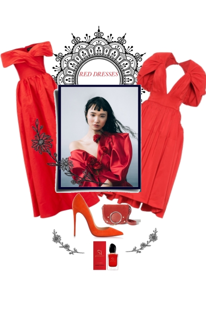 Red dresses- Fashion set