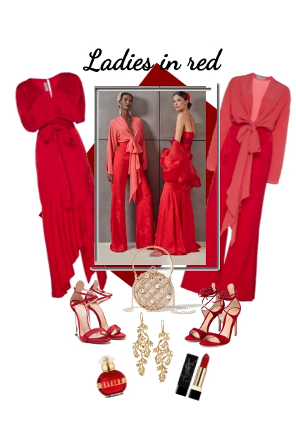 Ladies in red- combinação de moda
