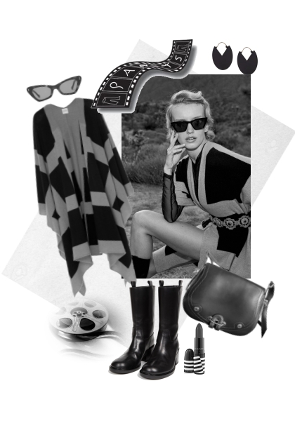 Black-and-white film- Fashion set