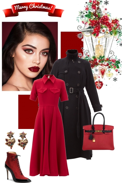 Red and black.- combinação de moda