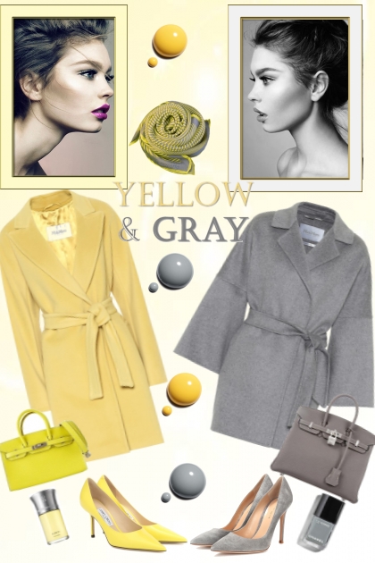 Yellow and gray- Combinaciónde moda