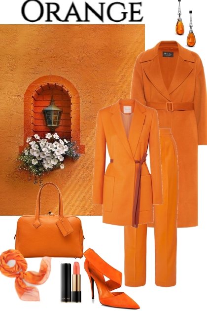 Orange- combinação de moda