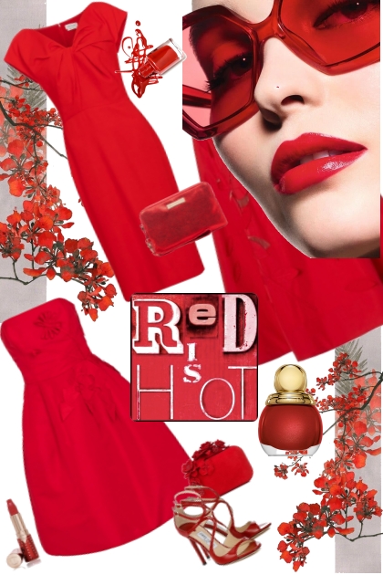 Red is hot- Combinazione di moda